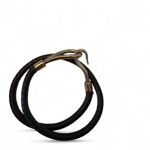 Hermes Women's Black Jumbo H Bracelet